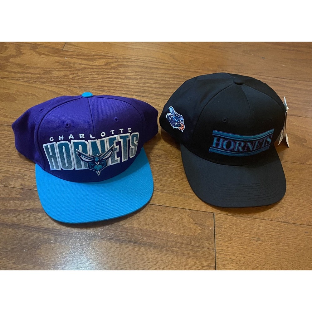 NEW‎ Vintage Charlotte Hornets NBA Sports Logo Hat Strapback Mitchell Ness (2)